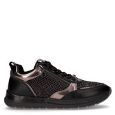 Sneaker in tessuto ed ecopelle nero | Boscaini Scarpe