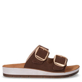 Ciabatta in ecopelle scamosciata marrone | Boscaini Scarpe