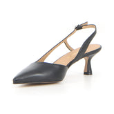 Décolleté slingback a punta nero nappa | Boscaini Scarpe