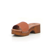 Zoccolo con tacco cuoio | Boscaini Scarpe