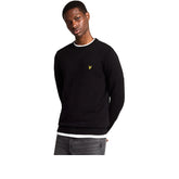 Cotton Crew Neck Jumper jet black - Maglieria Uomo | Boscaini Scarpe