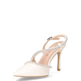 Sandalo in ecopelle con tacco bianco | Boscaini Scarpe