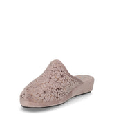 Ciabatta in tessuto con zeppa taupe | Boscaini Scarpe