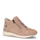 Sneaker in pelle con zip taupe - CAPRICE | Boscaini Scarpe