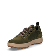 Genius Solid sneaker in pelle e tessuto militare scuro | Boscaini Scarpe