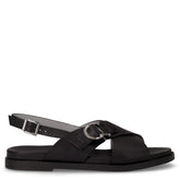 Sandalo in pelle nero | Boscaini Scarpe