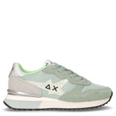 Stargirl Glitter Logo sneaker in pelle e tessuto verde salvia | Boscaini Scarpe