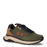 Fire&Camping sneaker in tessuto e pelle militare scuro | Boscaini Scarpe