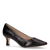 Decollete con tacco a punta in pelle nero | Boscaini Scarpe