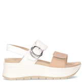 Sandalo con zeppa castoro bianco - Sandali Con Tacco Donna | Boscaini Scarpe
