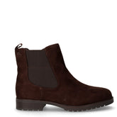Stivaletto in tessuto con zip mocca | Boscaini Scarpe