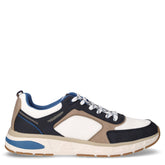 Sneaker in tessuto ed ecopelle navy bianco | Boscaini Scarpe