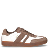 Sneaker in ecopelle bianco marrone | Boscaini Scarpe