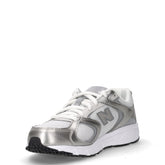 480 sneaker in tessuto ed ecopelle ragazza argento grigio | Boscaini Scarpe