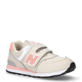 574 sneaker in pelle e tessuto linen pink lemonade | Boscaini Scarpe