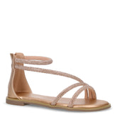 Sandalo in ecopelle e tessuto bambina rosaoro - Sandali Bambina | Boscaini Scarpe