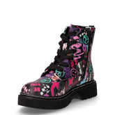 Anfibio in ecopelle stampa graffiti bambina nero multicolor | Boscaini Scarpe