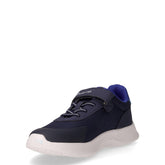 Run 90 sneaker bambino in ecopelle e tessuto blu | Boscaini Scarpe
