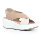 Sandalo con zeppa corda panna - Sandali Con Tacco Donna | Boscaini Scarpe