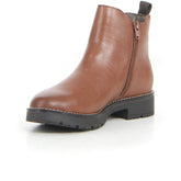 Stivaletto con zip cognac | Boscaini Scarpe