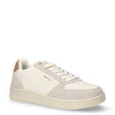 Sneaker in ecopelle off white oro | Boscaini Scarpe