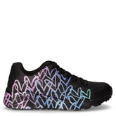 Uno Lite Metallic Joy sneaker in ecopelle ragazza nero multicolor | Boscaini Scarpe