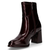 Stivaletto con tacco in ecopelle bordeaux | Boscaini Scarpe