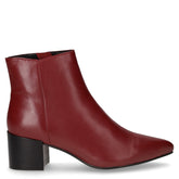 Tronchetto in pelle con zip rosso - Tronchetti Donna | Boscaini Scarpe