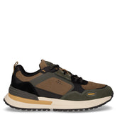 Ground sneaker in pelle nero kaki - Sneakers Uomo | Boscaini Scarpe