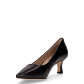 Decollete con tacco a punta in pelle nero | Boscaini Scarpe