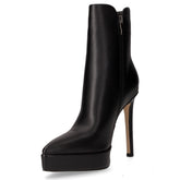 Tronchetto in ecopelle con zip nero | Boscaini Scarpe