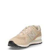 574 sneaker in pelle e tessuto beige | Boscaini Scarpe