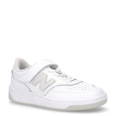 080 sneaker in ecopelle bambino bianco grigio | Boscaini Scarpe
