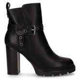 Tronchetto in ecopelle con fibbia decorativa nero | Boscaini Scarpe