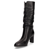 Stivale in ecopelle con tacco nero | Boscaini Scarpe