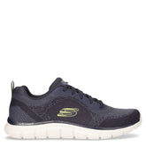 Track Glendor sneaker in tessuto navy lime - SKECHERS UOMO | Boscaini Scarpe