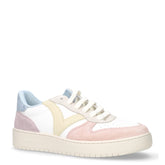 Sneaker in pelle bianco rosa azzurro - VICTORIA | Boscaini Scarpe