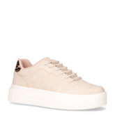 Sneaker in ecopelle con platform beige | Boscaini Scarpe
