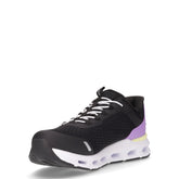 Glide Step Vista Lane sneaker ragazza in tessuto nero viola | Boscaini Scarpe