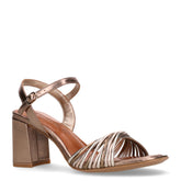 Sandalo in ecopelle con tacco bronzo - Sandali Con Tacco Donna | Boscaini Scarpe
