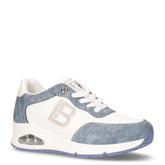 Sneaker in ecopelle con zeppa navy bianco - LAURA BIAGIOTTI | Boscaini Scarpe