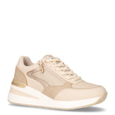 Sneaker in ecopelle con zeppa beige | Boscaini Scarpe