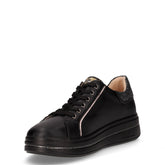 Sneaker con platform in ecopelle nero | Boscaini Scarpe