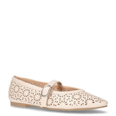Ballerina in ecopelle con cinturino crema | Boscaini Scarpe