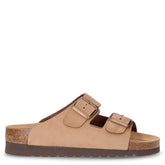 Sara ciabatta in pelle con platform taupe - GRUNLAND | Boscaini Scarpe