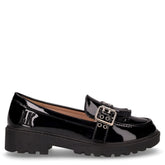 Mocassino con frangia in ecopelle bambina nero - Scarpe Bambina | Boscaini Scarpe