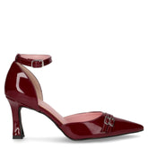 Sandalo in ecopelle con tacco bordò vernice - DU SIMON | Boscaini Scarpe