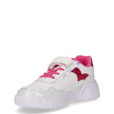 Sneaker da bambina con glitter in ecopelle bianco | Boscaini Scarpe