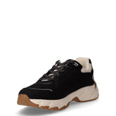 Sneaker in tessuto e ecopelle bambina nero | Boscaini Scarpe