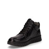 Sneaker in pelle con zip nero | Boscaini Scarpe